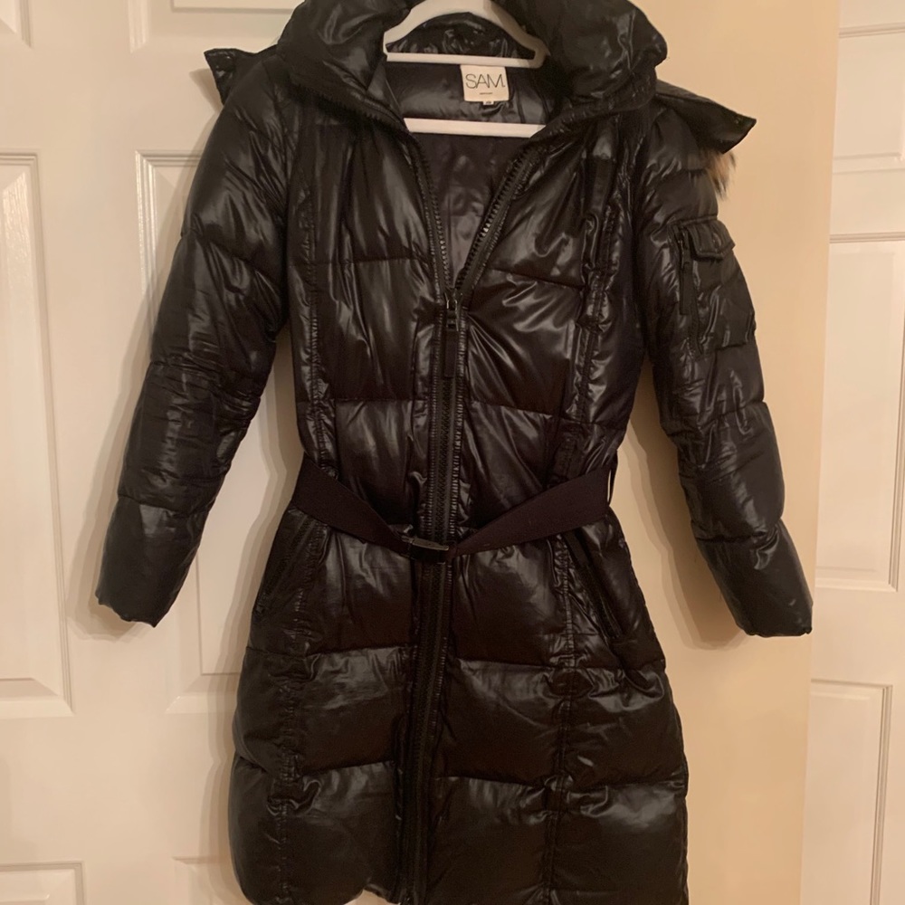 Gorgeous SAM fur trimmed down coat